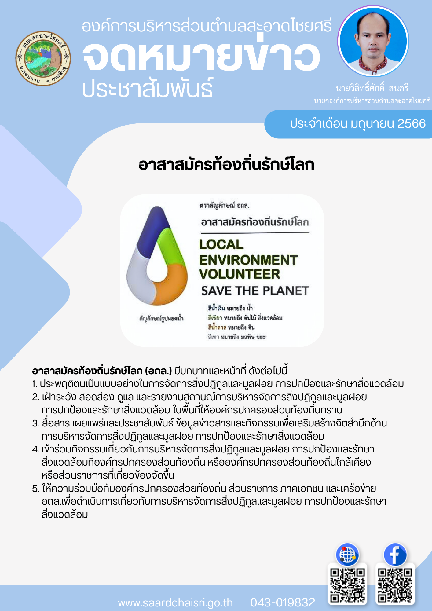 ความหมายและสัญลักษณ์อาสาสมัครท้องถิ่นรักษ์โลก